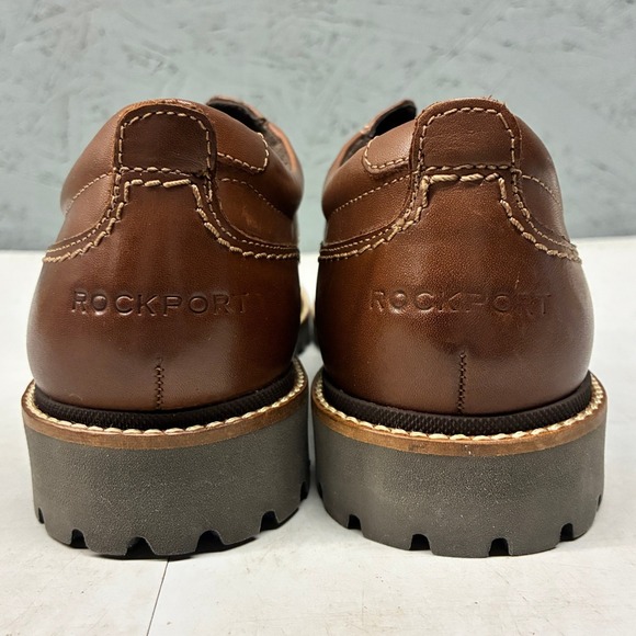 Rockport Oxford Storm Front Mens 8.5M Brown Leather Lace Up Dress Shoes H80119 main image 5